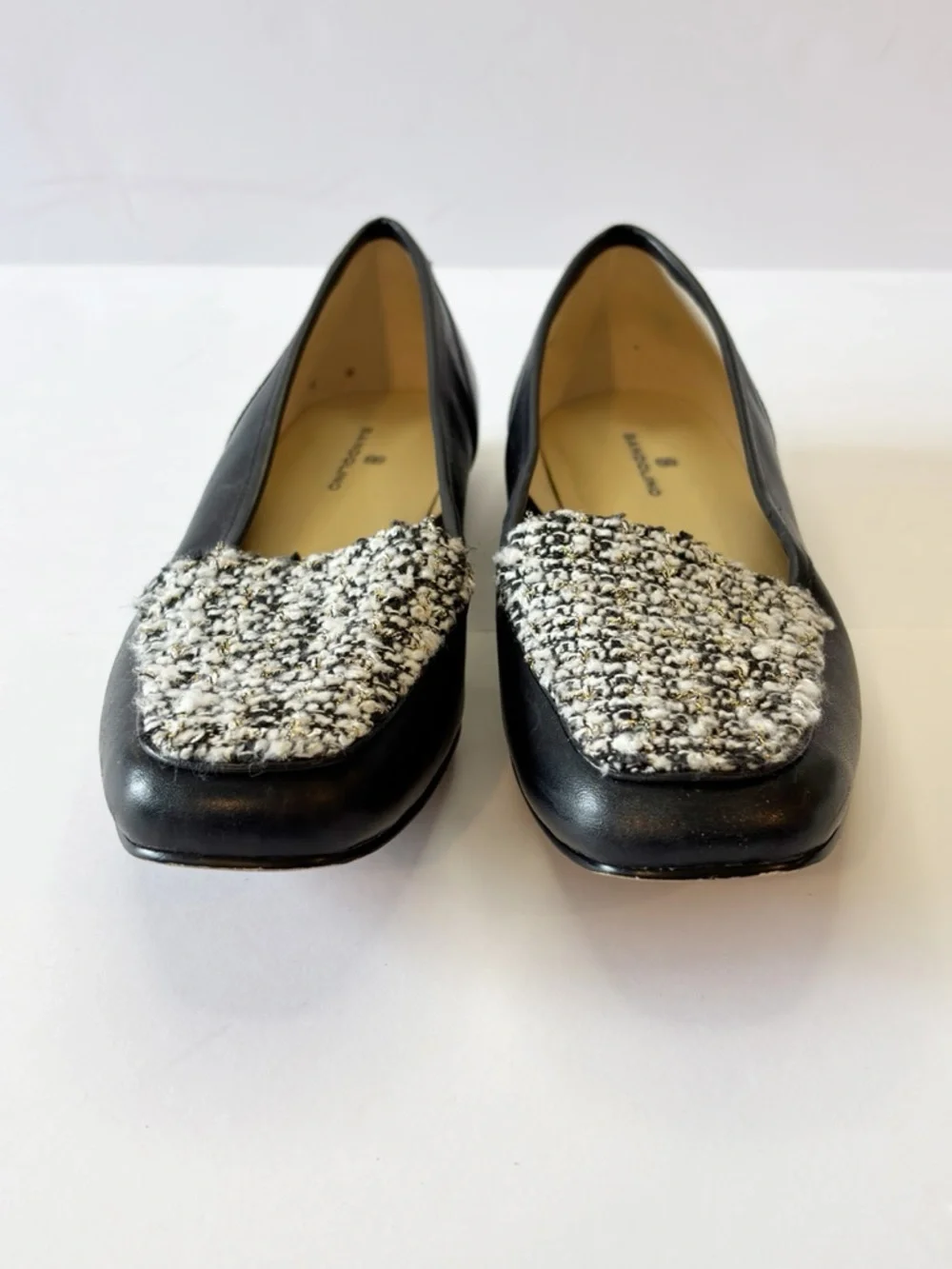 Bandolino Tweed Cap Toe Loafers Black White Flats BDLiberty Size 7.5 - Picture 7 of 10